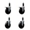 Service Caster 5'' SS Soft Rubber Swivel 1-1/8'' Expanding Stem Caster Set 2 Total Lock Brakes, 4PK SCC-SSEXTTL20S514-SRS-2-S-2-118 - alternate 1